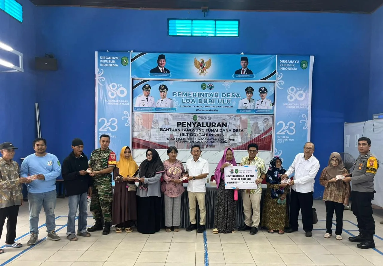 “BLT Terakhir 2025 Dicairkan! 57 Warga Penerima Hadir di BPU Loa Duri Ulu”