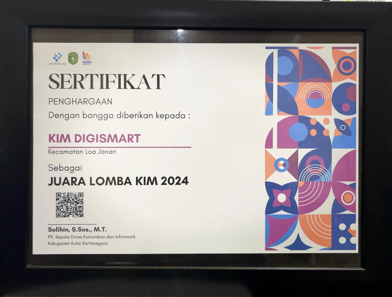 KIM DIGISMART Desa Loa Duri Ulu Berhasil Meraih Juara Lomba KIM 2024 Tingkat Kabupaten