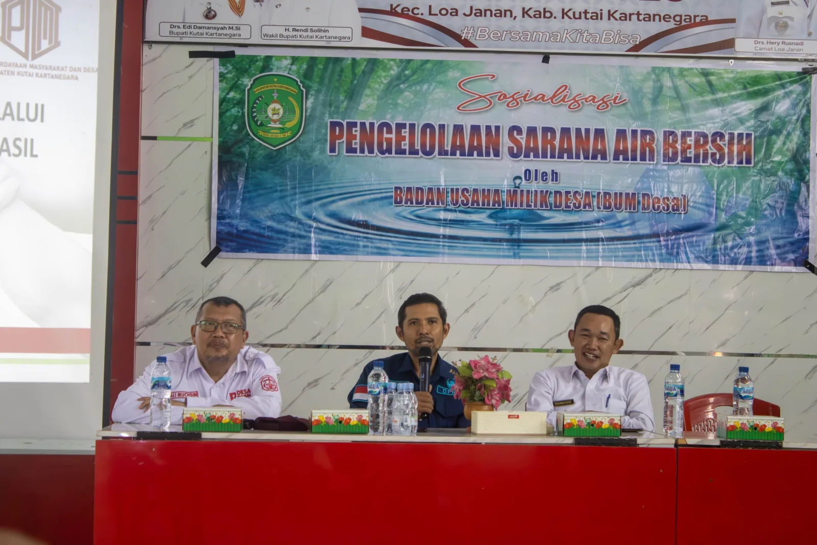 Sosialisasi Pengelolaan Air Bersih Oleh DPMD Kab. Kutai Kartanegara