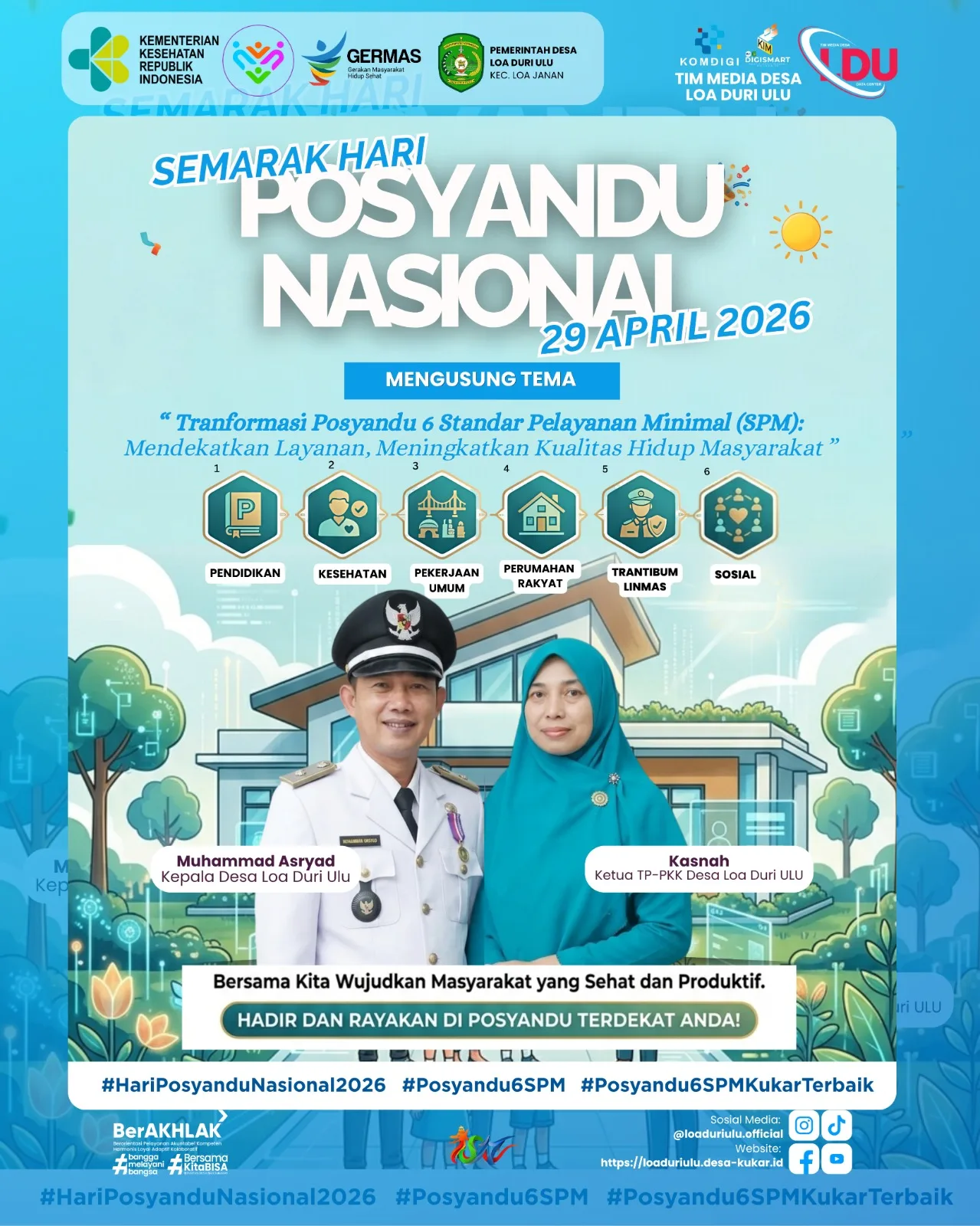 SEMARAK HARI POSYANDU NASIONAL 2026: Wujudkan Generasi Emas Loa Duri Ulu dengan Layanan Terpadu 6 SPM!