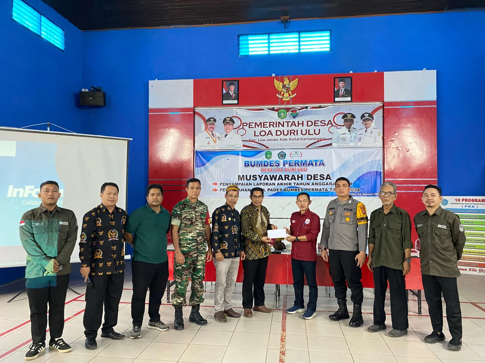 BUMDes Permata Loa Duri Ulu Paparkan Laporan Akhir Tahun 2024 dan Serahkan Hasil PADes
