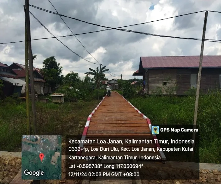Pembangunan Jembatan Ulin Gg.Habibah RT.09 Sumber Dana ADD Tahap 3 Tahun 2024