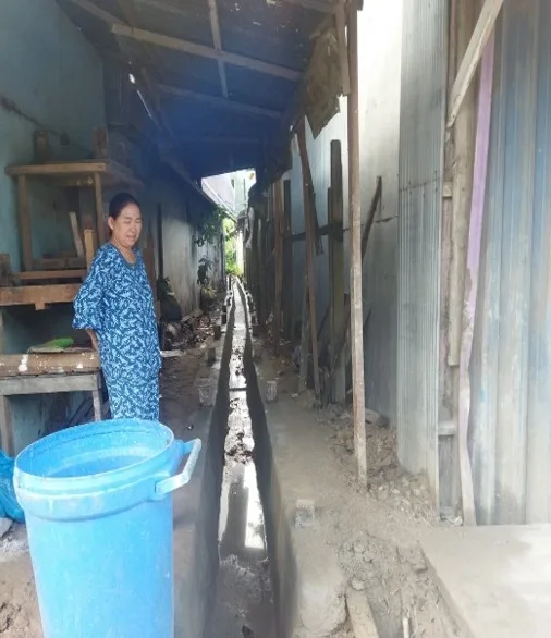 Pembangunan Parit Pasang Batu Cempaka Putih RT.03/01 Sumber Dana ADD Tahap 2 Tahun 2025