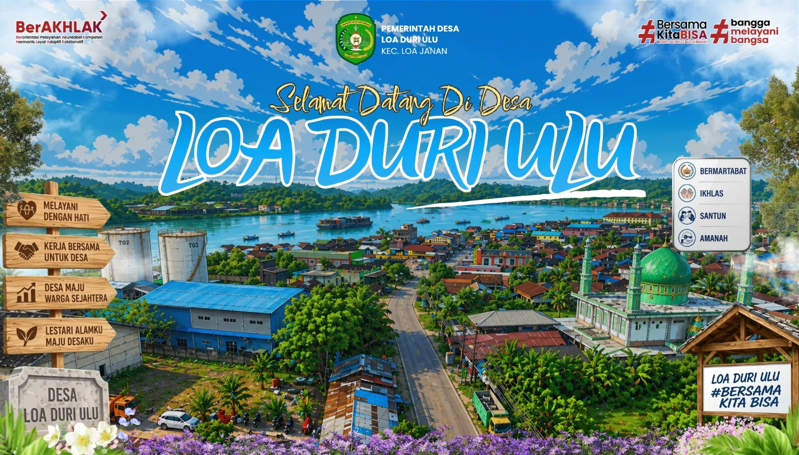 Ilustrasi Desa Loa Duri Ulu
