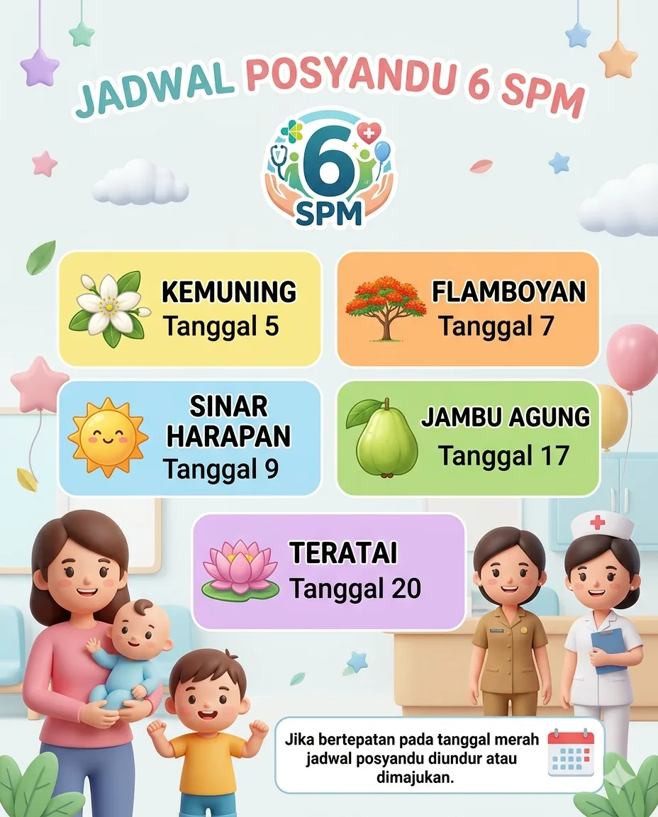Jadwal Posyandu Desa Bakungan