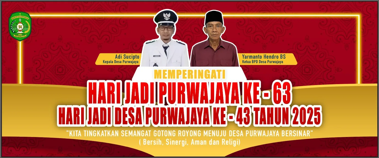 Di Usia ke-63 Tahun, Desa Purwajaya Kobarkan Semangat Gotong Royong Menuju Desa \'BERSINAR\' (Bersih, Sinergi, Aman, Religi)