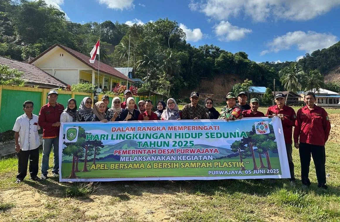 Desa Purwajaya Gelar Apel dan Aksi Bersih-Bersih Sambut Hari Lingkungan Hidup