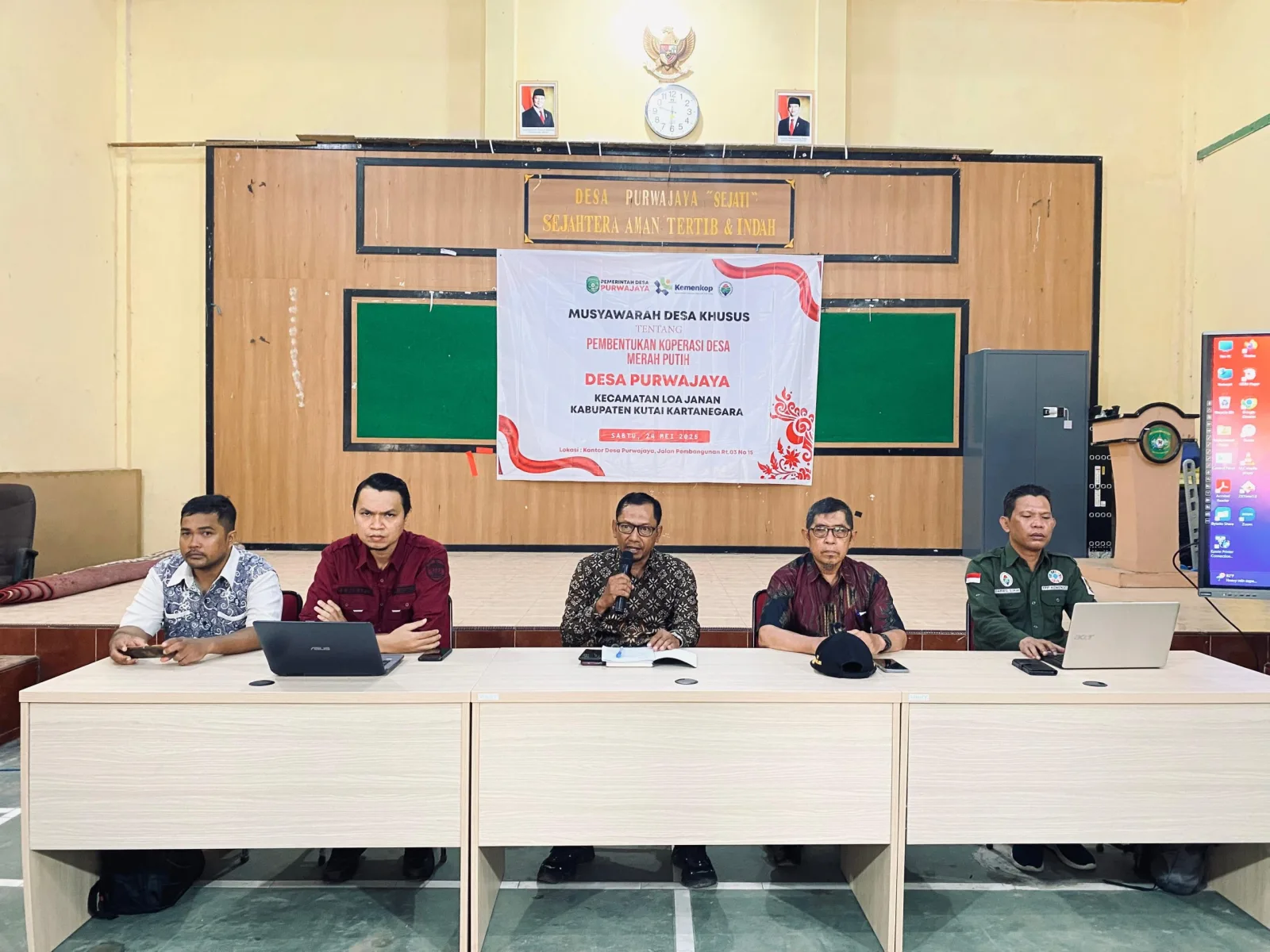 Koperasi Desa Merah Putih Resmi Dibentuk di Desa Purwajaya: Musyawarah Desa Khusus Sepakati Susunan Pengurus dan Unit Usaha