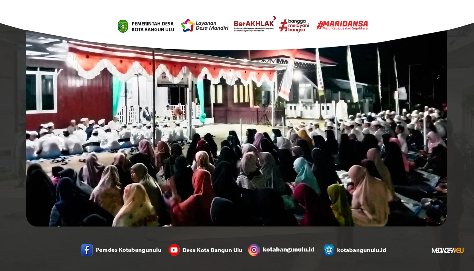 Peringatan Maulid Nabi Muhammad SAW 1446 H di Desa Kota Bangun Ulu
