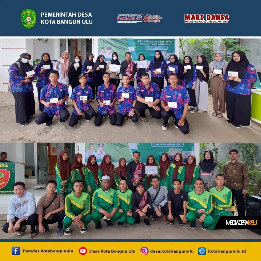 Pemerintah Desa Kota Bangun Ulu Salurkan Beasiswa Prestasi Tahun 2024