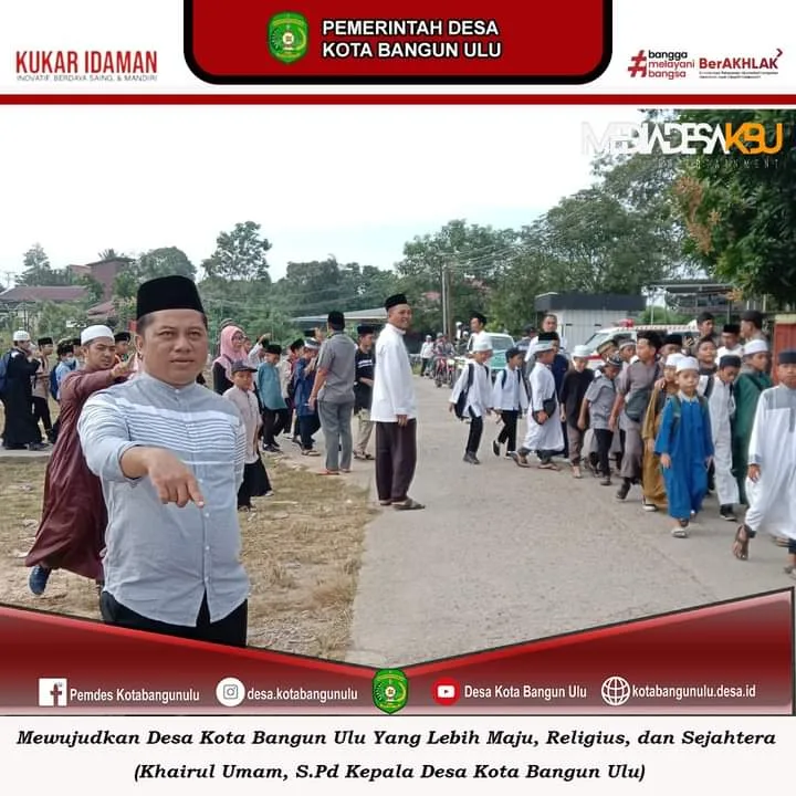Desa Kota Bangun Ulu Menyelenggarakan Pawai Menyambut Tahun Baru Islam 1 Muharram 1445 H