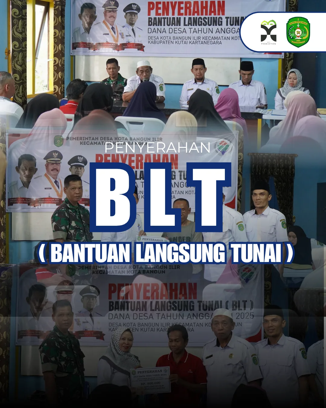 Penyerahan BLT-DD Tahun Anggaran 2025 Bulan Januari, Februari, Maret Desa Kota Bangun Ilir